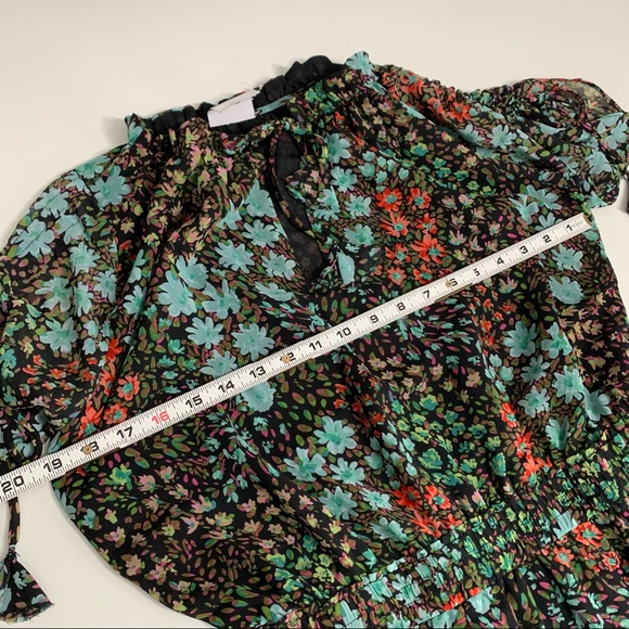 Skylar + Madison Mixed Berries Floral Smocked Mini Dress Size Medium - Picture 6 of 12